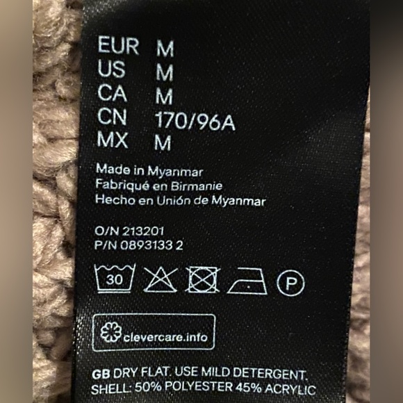 H&M Cable Knit Cropped Sweater M - Picture 8 of 9